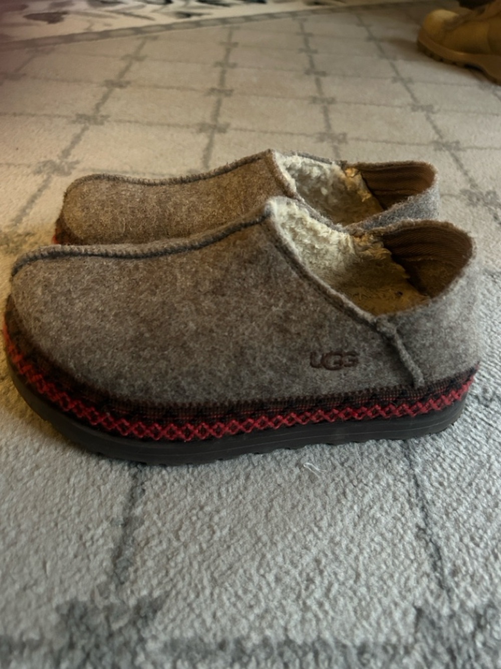 UGG Chestnet Refelt Tasman Wool Slipper Clogs
